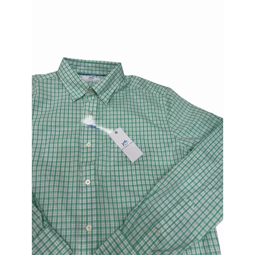 Southern Tide Mens L Perform Jade Green Shirt Classic Coolmax NWT